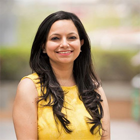 Woman smiling